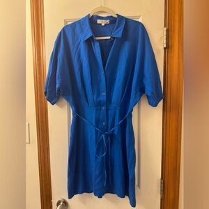 Thakoon Tie Waist Mini Shirt Dress
